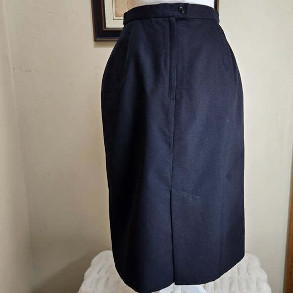 Size 8 MP Navy Blue Professional Skirt Two Button Zippered Front Fly (NWT) Omega - Picture 1 of 16